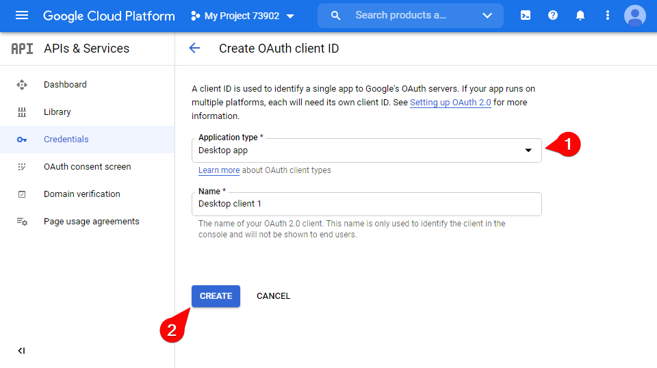 Настройка подключения Google Табли�ц
