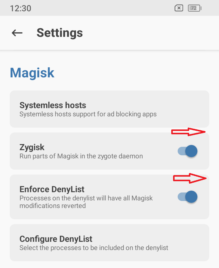 Magisk Settings